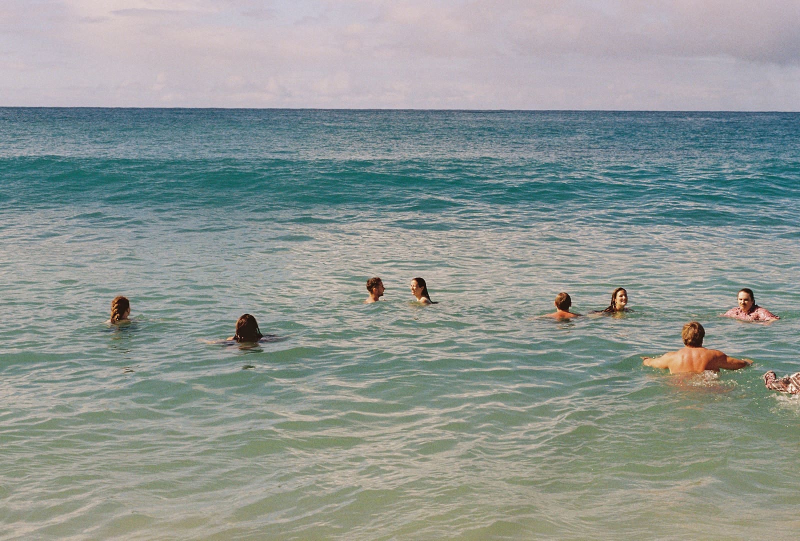 Wedding party at the beach in Oahu, Hawaii